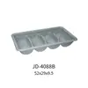 Marco de plástico para vasos Jinde Fabricante 36 compartimentos Engrosado y resistente a caídas Almacenamiento de vasos de vidrio Canasta especial para lavavajillas