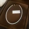 Collar de Perlas Zhengyuan Shijia Fuerte y Ligero de 3 mm para Mujer, Lujo Ligero, Nicho, Estilo Francés Retro, Collar de Alta Gama, Nuevo Estilo 2024