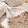 Colcha de verano de algodón puro Clase A, 100% algodón, lavable a máquina, colcha para aire acondicionado, juego de colcha de cuatro piezas, colcha de verano fina para una persona 3