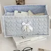 Cesta Rectangular de Almacenamiento con Estilo de Acolchado en Forma de Corazón Serie Dulce con Encaje Transfronterizo Caja de Almacenamiento de Escritorio Cesta para Almacenamiento y Organización