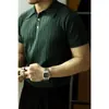 Venta Directa de Fábrica Camisa Polo Nueva de Color Sólido de Manga Corta para Hombre Versátil Elegante Estándar Verano Estilo Juvenil Simple