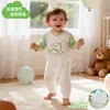 Promoção Verão Manga Longa Fino Bebê Seda de Gelo Roupas de Ar Condicionado Macacão Bebê Roupas de Engatinhar Recém-Nascido
