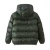 Bestseller transfronterizo de AliExpress: Nueva colección primavera 2026 de chaquetas acolchadas de algodón para mujer, brillantes, con capucha, cremallera y bolsillos