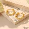 Aretes Niche Avanzados Geométricos Semicirculares con Hebilla para la Oreja Explosivos Simples Estilo Metal Lujo Ligero Diseño Versátil