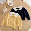 Ningli Estilo Coreano 2026 Otoño Nueva Llegada Niña Bebé Suave Jacquard Hueco Cuello de Muñeca Cárdigan de Punto