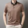 Camiseta de Manga Corta para Hombre Verano 2024 Nueva Llegada Moda Joven y de Mediana Edad Camiseta a Rayas Informal de Media Manga Versátil Camisa Polo