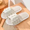 Pantuflas tipo acolchado, para interior, suela suave, ligeras, transpirables, pantuflas para el hogar, lino para todas las estaciones, adecuadas para uso en casa, casas de huéspedes y viajes