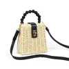 Nuevo bolso de paja de moda estilo coreano para verano, bolso tejido de mano, bolso de hombro y cruzado para mujer, elegante para fotografía callejera y vacaciones en la playa