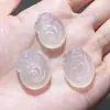 Pingente Bebê Dragão de Gelo Natural de Alta Qualidade para Homens e Mulheres, Fivela de Dragão, Cabeça de Dragão, Pingente de Ágata Branca e Jade, Ornamento de Jade, Suprimento Vivo