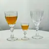 Taça de Vidro Francesa Estilo Ins com Design Gravado Vintage, Taça de Vinho, Taça Criativa para Coquetel, Copo para Licor, Copo para Destilados