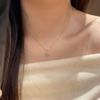 Collar Aquamarus Love Water Drops Zircon para mujer, ligero, de lujo, de alta gama, cadena de clavícula sencilla y a la moda que combina con todo.