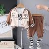 Roupa Infantil Meninos Conjunto de Outono Estiloso Novo Roupa Infantil Primavera e Outono Bonito Uniforme de Baseball Conjunto de Três Peças Bebê Moderno Atacado