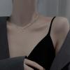 Collar con aro de plata esterlina S925 para mujer, estilo moderno y elegante, cadena de clavícula sencilla y moderna, joyería de nicho.