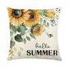 Girasol temu Amazon transfronterizo funda de almohada vintage juego de cuatro piezas para primavera y verano