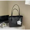 Bolso de Viaje de Alta Calidad para Mujer 2026, Bolso de Hombro Elegante y Moderno, Bolso Tote a Cuadros de Moda y Lindo de Gran Capacidad para Mujer