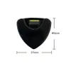Caixa de palhetas de guitarra caixa de armazenamento de palhetas de madeira para guitarra palheta triangular grande em formato de coração clipe de palheta de plástico acessórios para instrumentos musicais