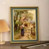 Marco de Pintura al Óleo Marco Exterior Pintura al Óleo Acrílica Digital Enmarcada en Cualquier Tamaño Marco de Fotos Retro Europeo y Americano Para Colgar en la Pared