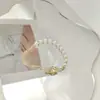 Pulsera de Cadena de Perlas Estilo Francés Lujo Ligero Nicho Vintage Pulsera Sentido de Alta Gama Exquisita Versátil Regalo para Novia Joyería para Mujeres
