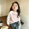Camiseta infantil de manga longa com mangas raglan, nova coleção primavera e outono, top da moda para o início do outono para crianças, peça externa de algodão puro, camada base