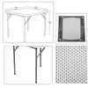 Mesa de Ocio Portátil de Cuatro Esquinas para Patio, Mesa Plegable Cuadrada de Plástico, Mesa Plegable con Tablero de 87*87cm
