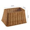 Cesta de Almacenamiento Cesta Tejida de Plástico Mimbre Bandeja para Frutas Cesta Colgante Caja de Almacenamiento de Escritorio Cesta de Paja Cesta de Compras