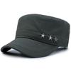 Sombrero de Hombre Sombrero de Copa Plana Sombrero de Copa Plana de Otoño e Invierno Estilo Coreano de Moda Sombrero Militar Sombrero de Sol para Jóvenes Viaje al Aire Libre Cabeza Grande Sombrero de Ejército