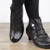 Nuevos zapatos de mujer para otoño e invierno, talla 40-43, talla grande, botas cortas de tacón alto estilo exportación europeo y americano para mujer