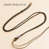 Collar con cordón de jade fino de 2 mm, colgante de jade, cuerda ajustable para hombres y mujeres, venta al por mayor