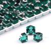 Cristal Vidrio Cuadrado Diamante Cubo Colorido Pedrería Arte de Uñas Diamante Fondo Chapado Diamante Joyería DIY Belleza Aretes Anillo Superficie Diamante Fondo Plano