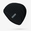 Gorro Estilo Coreano Moda Gorro de Lana Tejido Invierno Forrado de Polar Cálido Edición Ligera Etiqueta Larga Jersey Gorro de Invierno para Hombre Transfronterizo