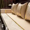 Almofada de Sofá Redwood, Almofada de Sofá Estilo Chinês de Luxo Leve, Espuma de Madeira Sólida de Alta Qualidade, Látex, Bordada, Espessada, Tapete Antiderrapante