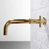 Grifo de Pared Frío Único de Cobre Completo Negro para Lavabo Balcón Baño Estilo Europeo Extendido para Fregadero de Mopa