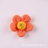 Tejido de Punto Algodón Núcleo de Calabaza Flor de Cinco Pétalos Accesorios Flor para Zapatos DIY Calcetines para Niños Accesorios de Flores Hechos a Mano Accesorios para Ropa