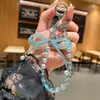Celebridade da Internet Estéreo de Alta Qualidade Pingente de Corrente para Celular com Laço de Cristal Chaveiro Cordão de Celular com Pérola Corrente para Bolsa