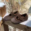Zapatos Mary Jane retro franceses forrados de pelo, nueva colección otoño/invierno 2026, de una sola tira, cálidos y con suela gruesa, estilo Birkenstock