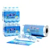 Película retráctil PE para embalaje EU PPWR personalizada para agua mineral, materias primas de grado alimenticio, película retráctil para envío conforme a normas mundiales