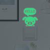 Nueva Calcomanía de Personalidad YG67 Luminosa HELLO Cachorro Calcomanía de Interruptor Tricolor Decoración de Pared para el Hogar Calcomanía de Pared