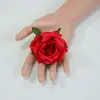 Flores Artificiales Pequeñas Estilo Europeo Rosas 7cm Flor de Rosa Rizada Flor de Pared Guirnalda de Enredadera Decoración Colgante para Centro Comercial Accesorios para Arreglos de Banquetes de Boda