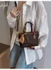 Bolso Retro Estampado para Mujer 2025 Nuevo Bolso de Hombro Cruzado de Alta Calidad para Mujer Bolso Tipo Cubo Elegante de Gama Alta