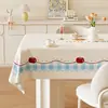 Mantel Minimalista Estilo Ins, Impermeable, Resistente al Aceite, Fácil de Limpiar, Lindo, para Sala de Estar, Mesa de Comedor del Hogar y Mesa de Café