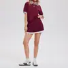 Camiseta Polo Estilo Nuevo Americano Feixian para Mujer, Corte Entallado, Manga Corta, Atuendo Deportivo Primavera Verano