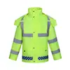 Conjunto de Impermeable Dividido Reflectante y Pantalón de Lluvia al por Mayor para Vigilancia de Tráfico, Emergencias, Prevención de Inundaciones y Protección contra Lluvia Intensa