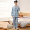 Pijama de invierno para hombre, forro polar coral grueso, talla grande, franela cálida para otoño e invierno, para el hogar