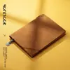 Cuaderno de Negocios A5 con Tapa de Cuero Suave y Correa Retro de Piel de Oveja, Páginas Rayadas para Reuniones de Trabajo, Se Puede Imprimir con Logo