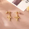 Pendientes de Estrella de Diamante Estilo Metal, Estilo Genial, Sencillos Elegantes, Pendientes de Moda, Diseño de Nicho, Pendientes Personalizados y Exquisitos