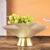 Fuente Mayorista Estilo Europeo Hogar Lujo Ligero Plato de Frutas de Vidrio de Plumas Hotel Especial Plato de Almacenamiento Juego de Platos de Gran Capacidad