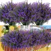 Flores Artificiales Amazon Hojas Puntiagudas de 7 Puntas Espigas de Trigo Lavanda Flores Artificiales de Ingeniería Transfronterizas Decoración Exterior Stock Listo