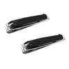 En Stock 602 Cortauñas Pequeño de Acero al Carbono Cromado 608 con Lima Negro Electroforesis con Lima de Uñas