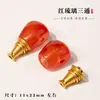 Cuentas de Vidrio Amarillas, Cuentas de Vidrio Rojas, Conectores de Tres Vías, Accesorios para Manualidades, Joyería DIY F33