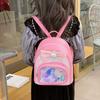 Mochila escolar pequena para bebê de jardim de infância, arco fofo, transparente, areia movediça, mochila para meninas, nova mochila infantil de lantejoulas